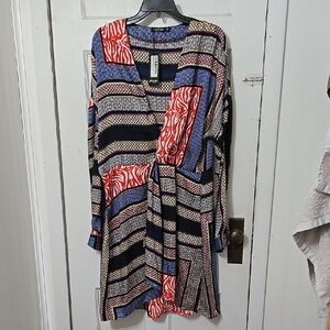 Nasty Gal Womens Scarf Print Satin Feel Dress NWT Size 16